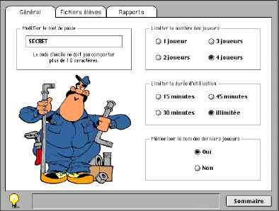 Les Réglages !